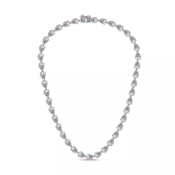 Lab Pink Sapphire Sweep Necklace by Christian Siriano