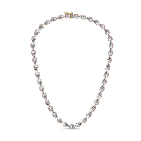 Lab Pink Sapphire Sweep Necklace by Christian Siriano