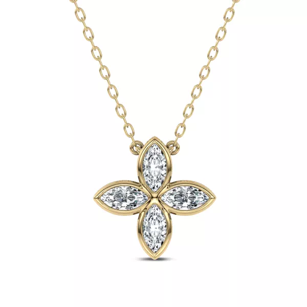 Maravina Rosette Lab Diamond Silver Pendant by Christian Siriano