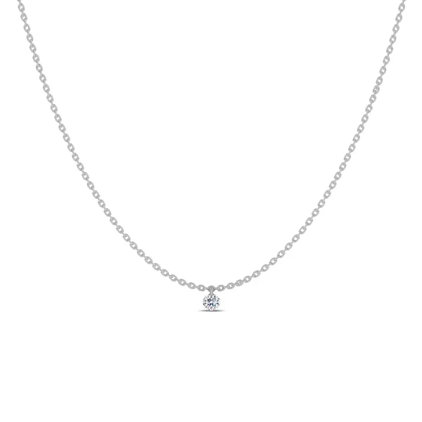 Floating Lab Diamond Solitaire Necklace