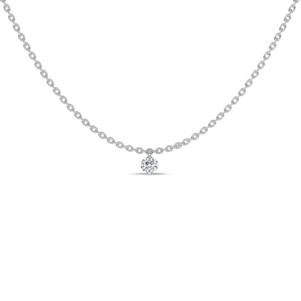 Floating Lab Diamond Solitaire Necklace