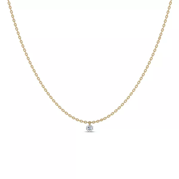 Floating Lab Diamond Solitaire Necklace