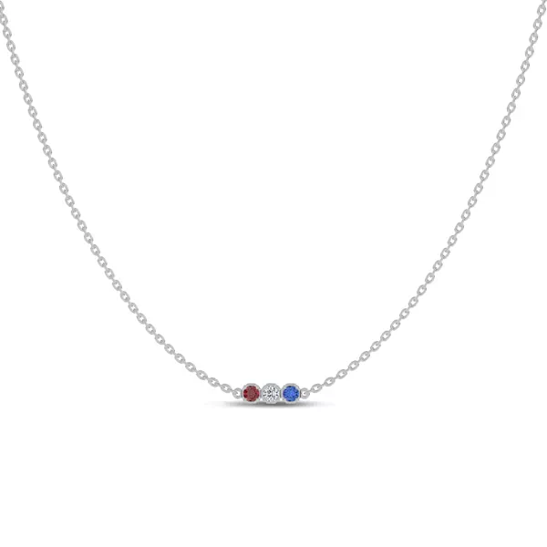Americana Three-Stone Lab Diamond Necklace