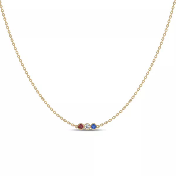 Americana Three-Stone Lab Diamond Necklace