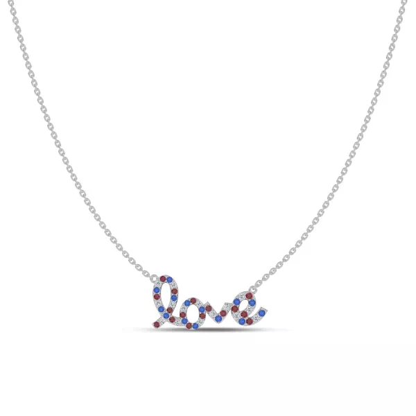 Americana Love Lab Diamond Necklace