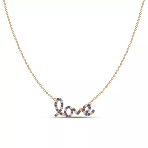 Americana Love Lab Diamond Necklace