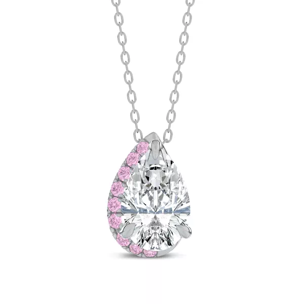 Lab Pink Sapphire Sweep Pendant by Christian Siriano (3 ct. tw.)