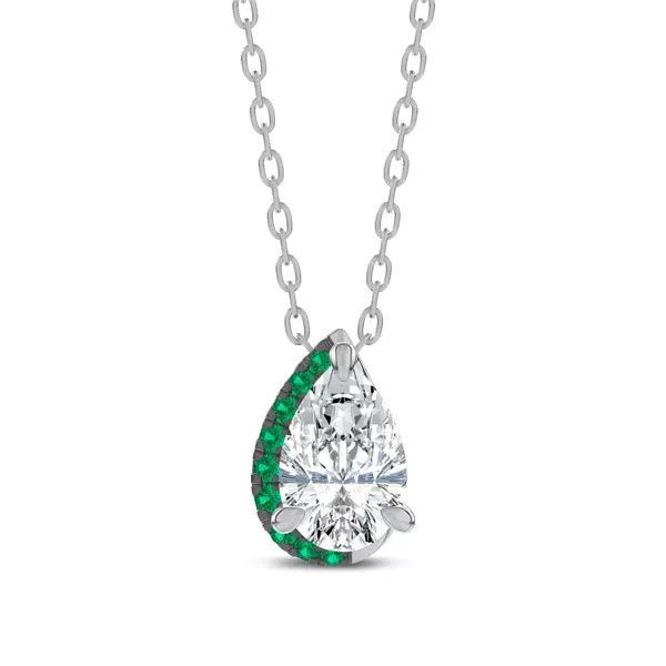 Lab Emerald Sweep Pendant by Christian Siriano (1 ct. tw.)