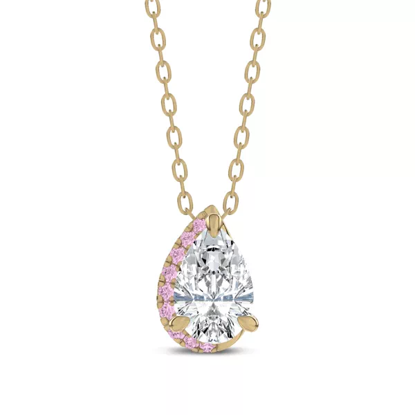 Lab Pink Sapphire Sweep Pendant by Christian Siriano (1 ct. tw.)