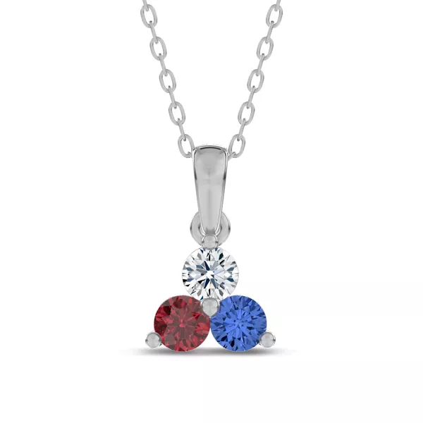 Americana Trio Lab Diamond Necklace