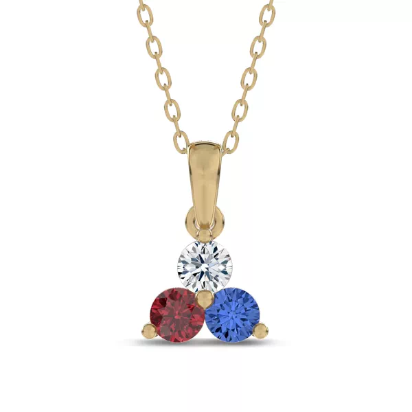 Americana Trio Lab Diamond Necklace
