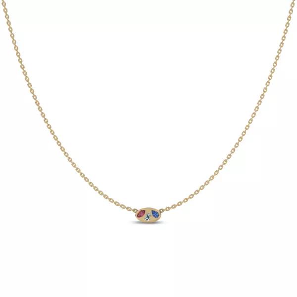 Americana Mixed Shape Lab Diamond Necklace