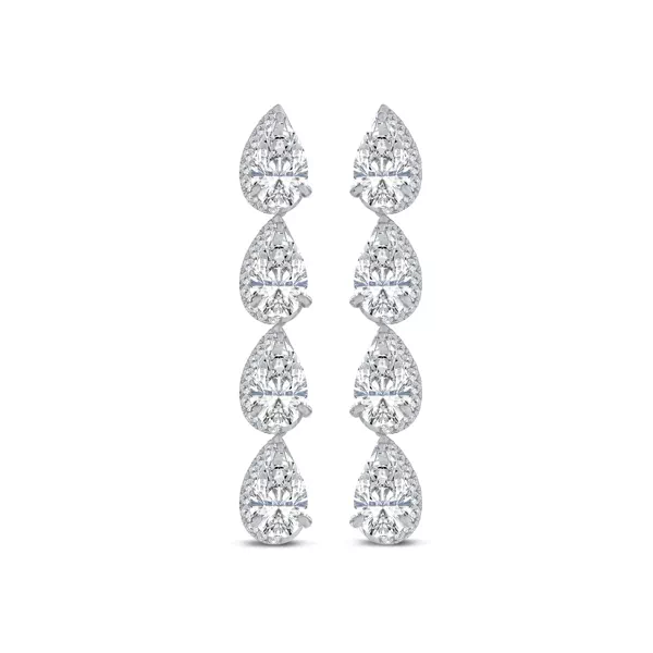 Lab Diamond Sweep Drop Earrings by Christian Siriano