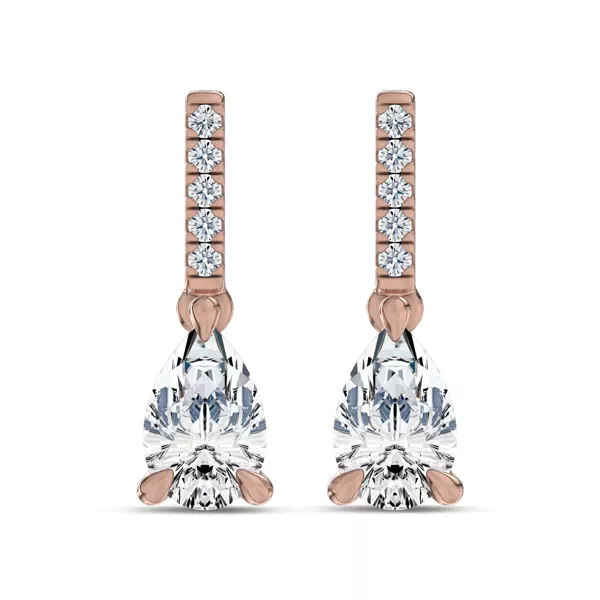 Pear Lab Diamond Link Drop Earrings (1 ct.tw.)