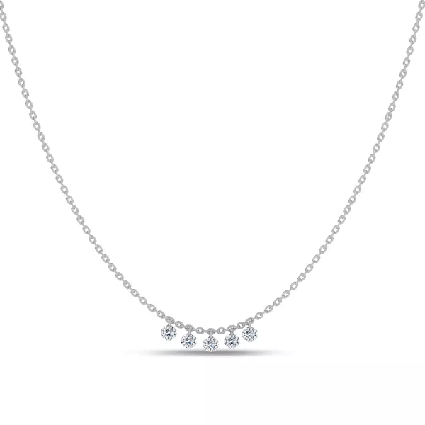 Floating Lab Diamond Multi Drop Necklace
