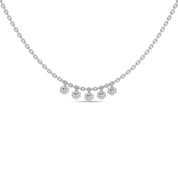 Floating Lab Diamond Multi Drop Necklace