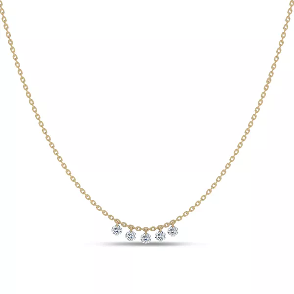 Floating Lab Diamond Multi Drop Necklace