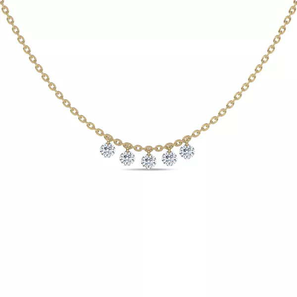 Floating Lab Diamond Multi Drop Necklace