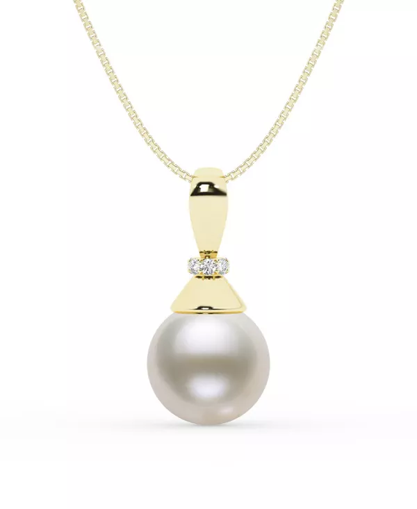 items Sculpted Lab Diamond & Freshwater Pearl