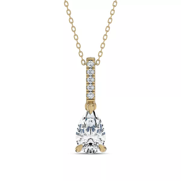 Pear Lab Diamond Link Drop Pendant (1 ct. tw.)