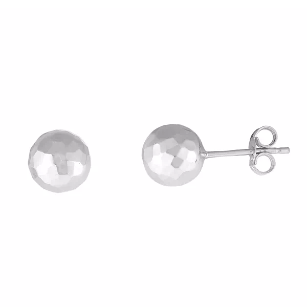 Hammered Gold Ball Stud Earrings (7mm)
