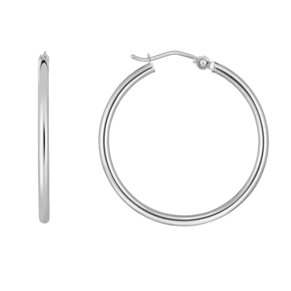 Polished Hoop Earrings (2x30mm)