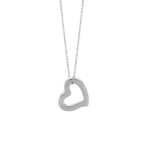 Open Heart Gold Pendant Necklace
