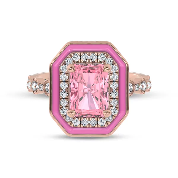 Rosavé Pink Lab Diamond Icon Ring by Christian Siriano