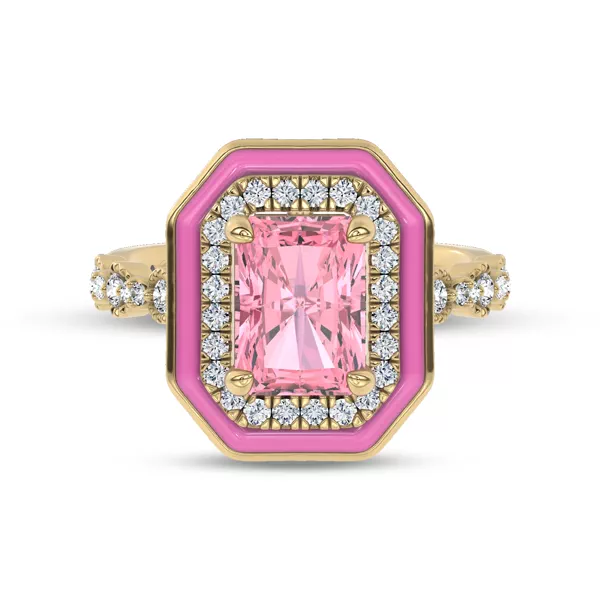 Rosavé Pink Lab Diamond Icon Ring by Christian Siriano