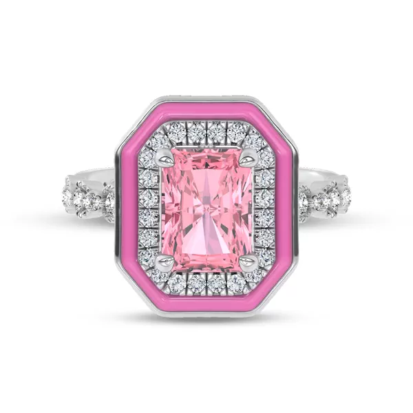 Rosavé Pink Lab Diamond Icon Ring by Christian Siriano