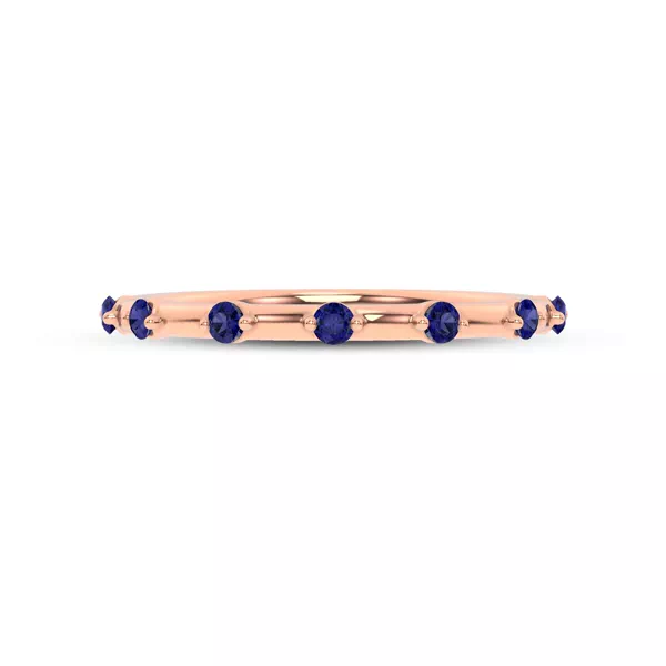 Starlight Spaced Blue Sapphire Band