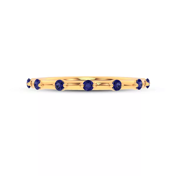 Starlight Spaced Blue Sapphire Band