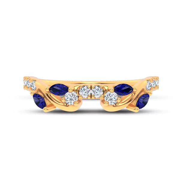 Hayden Sapphire And Lab Diamond Band