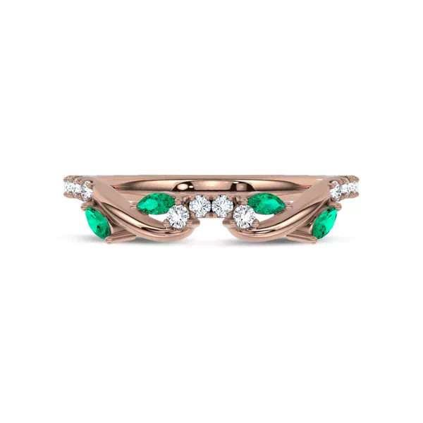 Hayden Lab Emerald And Diamond Band