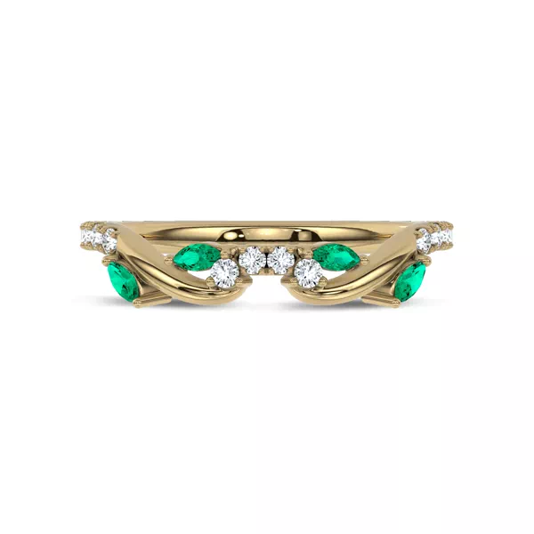 Hayden Lab Emerald And Diamond Band