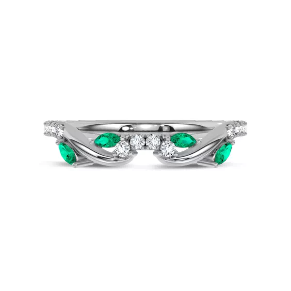 Hayden Lab Emerald And Diamond Band