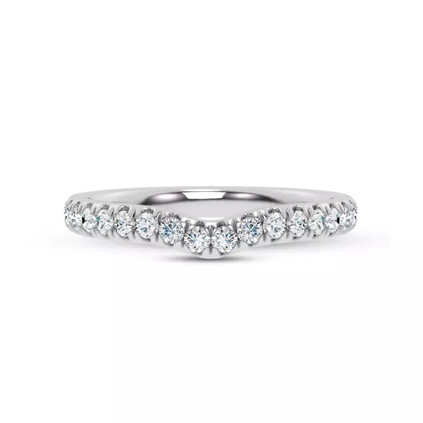 Alexandra Curved Pavé Band