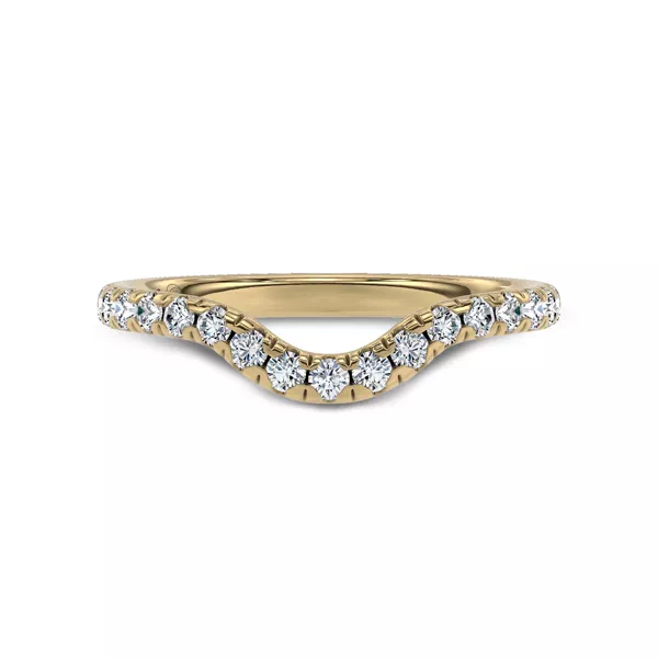 Reflection Contoured Pavé Lab Diamond Wedding Band by Christian Siriano