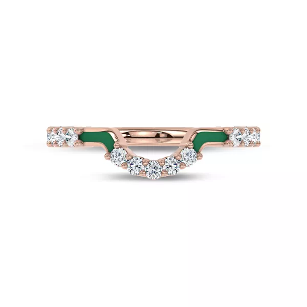 Colvivre Green Ceramic Contoured Pavé Lab Band by Christian Siriano