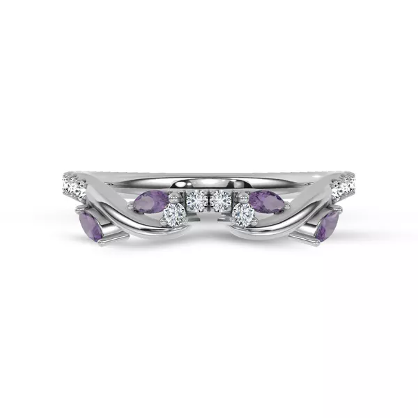 Hayden Amethyst And Lab Diamond Band