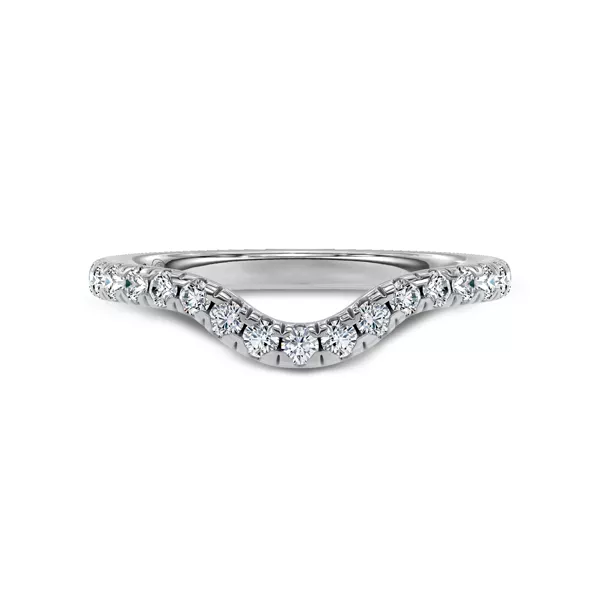 Reflection Curved Pavé Lab Diamond Band by Christian Siriano