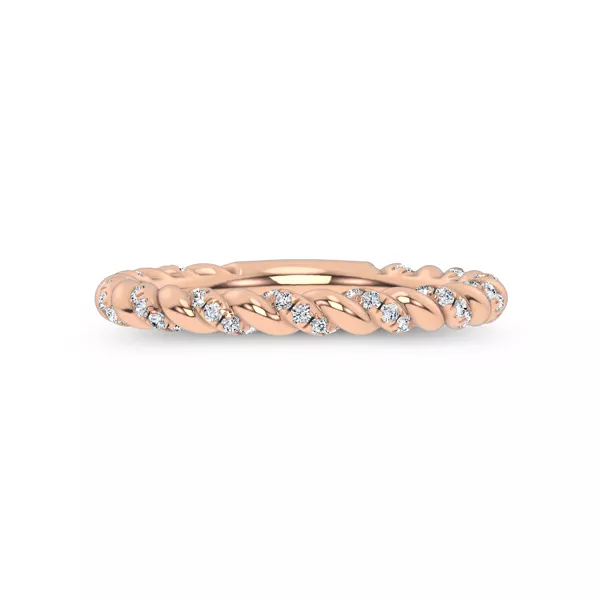 Dorza Twisted Pavé Band
