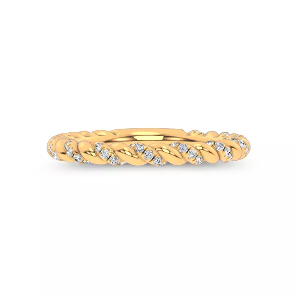 Dorza Twisted Pavé Band