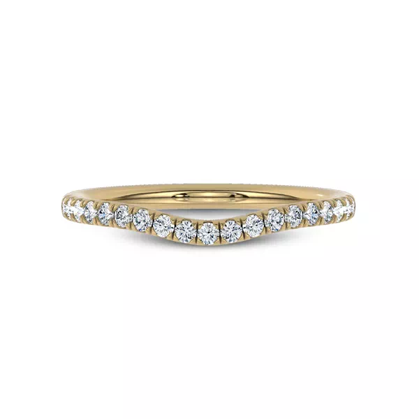 Marcelle Contoured Pavé Lab Diamond Wedding Band