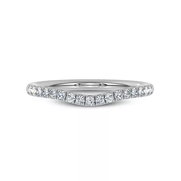 Marcelle Contoured Pavé Diamond Wedding Band