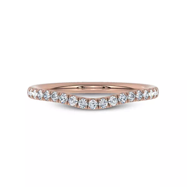 Marcelle Contoured Pavé Lab Diamond Band
