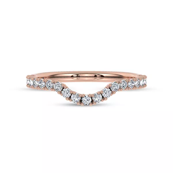 C‑Prong Curved Pavé Band by Christian Siriano