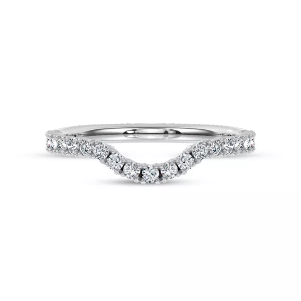 C‑Prong Curved Pavé Band by Christian Siriano