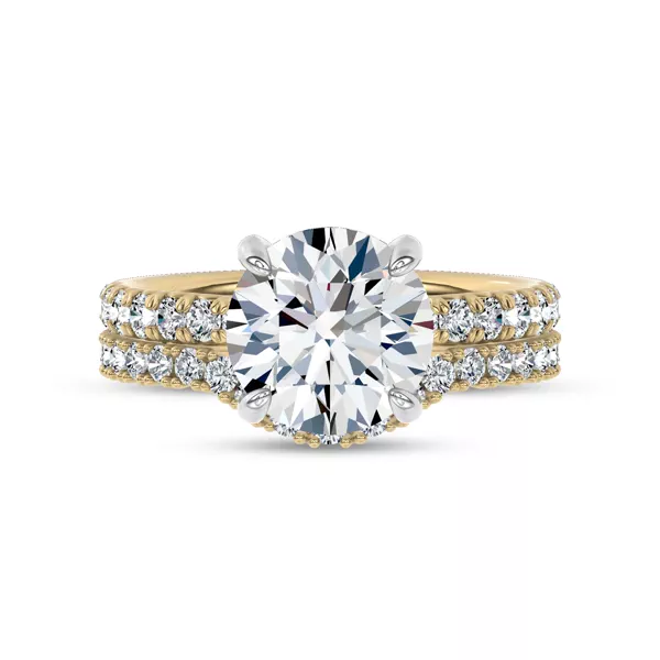 C‑Prong Curved Pavé Lab Band by Christian Siriano