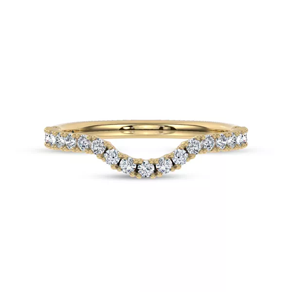 C‑Prong Curved Pavé Band by Christian Siriano